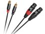 Καλώδιο 2x XLR FEMALE – 2x RCA 1m