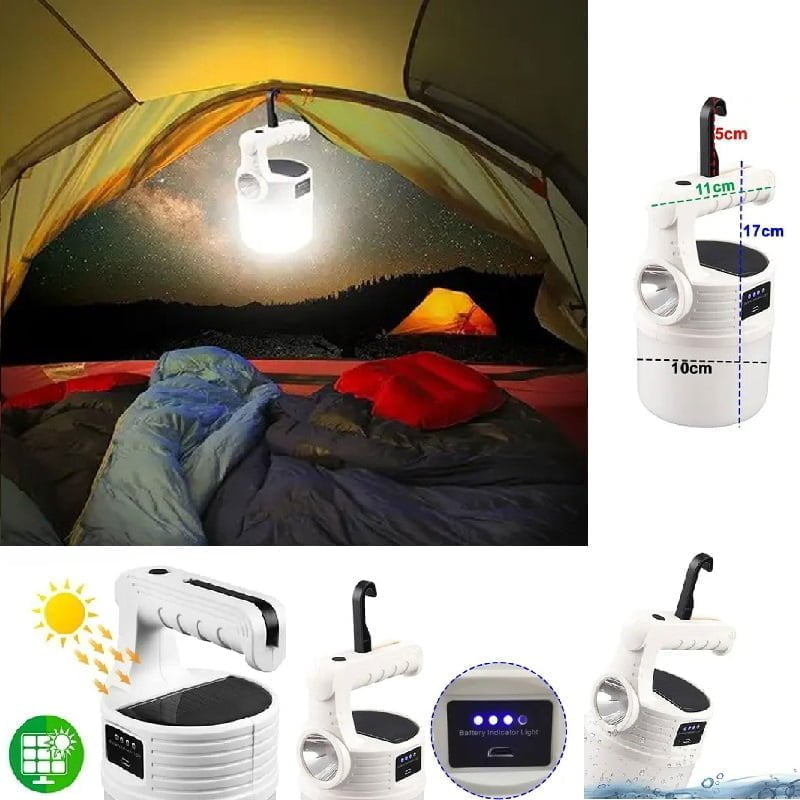 MX-519 Λάμπα και φακός έκτακτης ανάγκης ηλιακής φόρτισης – Solar emergency charging lamp - Image 6