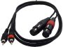 ΚΑΛΩΔΙΟ 2 RCA ΑΡΣΕΝΙΚΑ - 2 XLR ΘΗΛΥΚΑ 1,5m